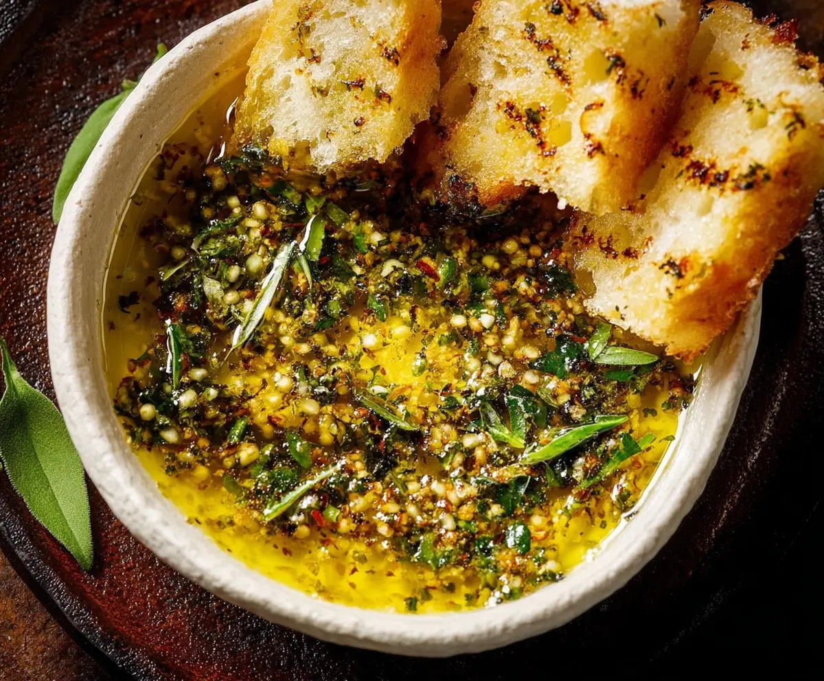 Easy Garlic Olive Oil Dip Recipe