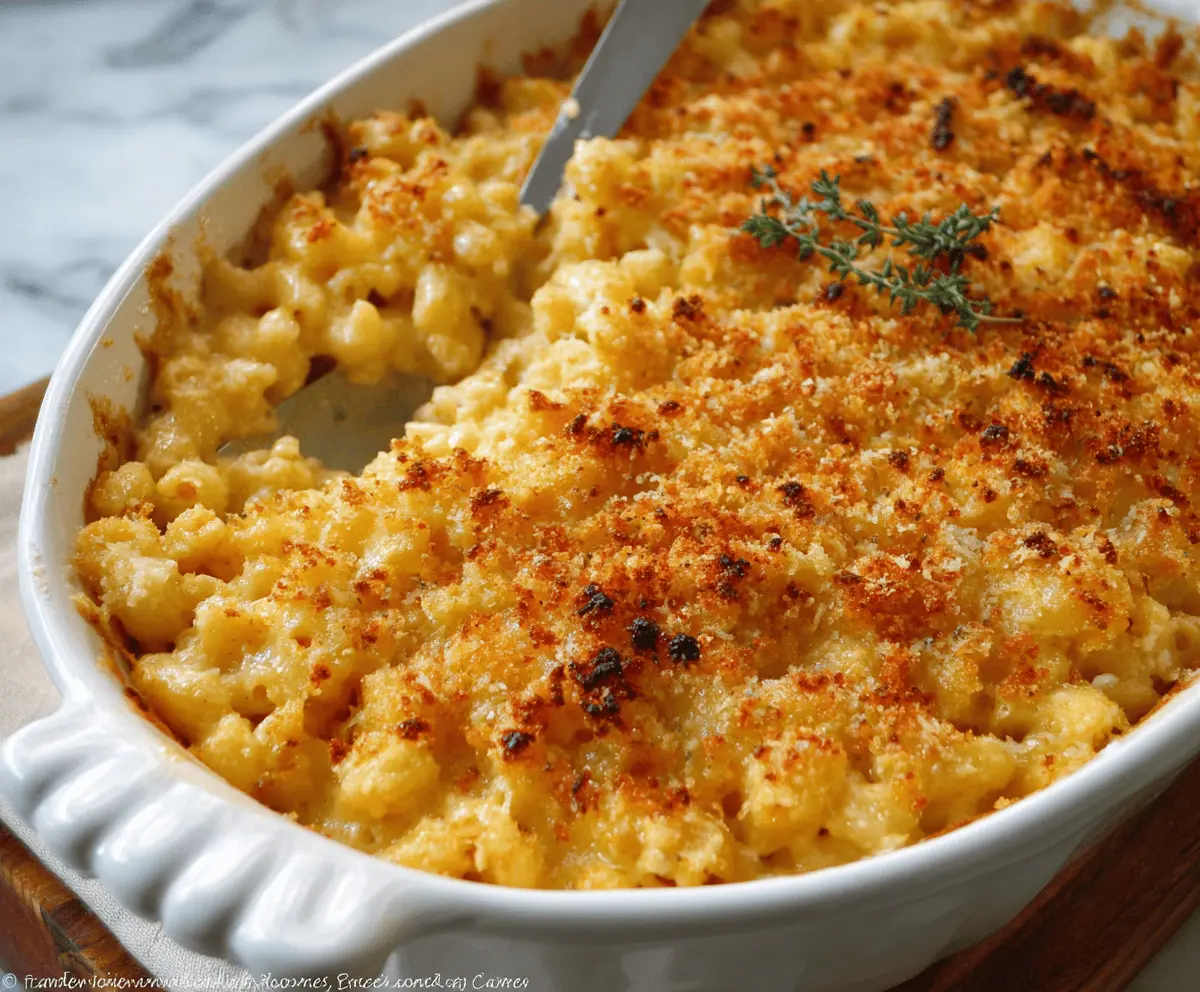 Crunchy Gourmet Baked Mac and Cheese