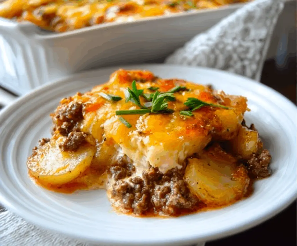 Ground Beef and Potatoes Casserole