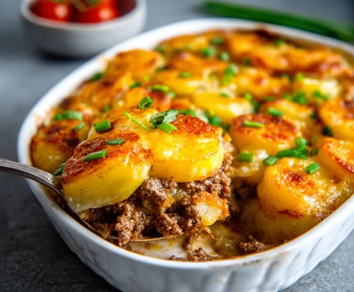 Easy Ground Beef and Potato Casserole