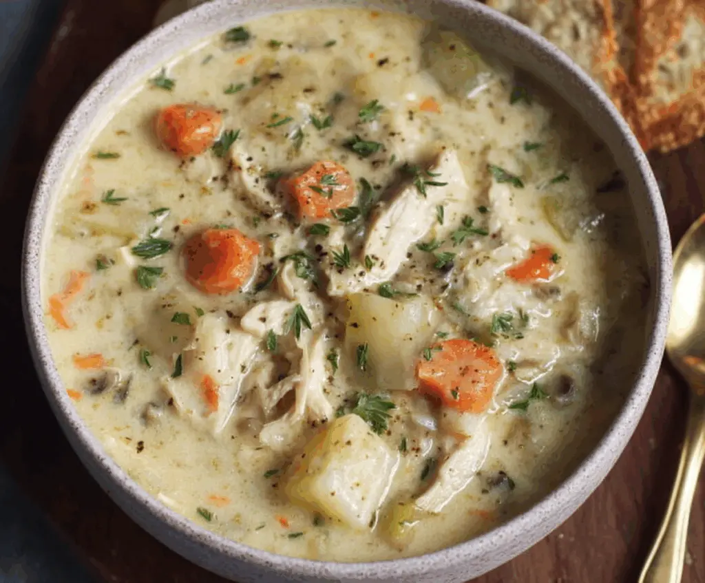 Healthy Chicken Pot Pie Soup