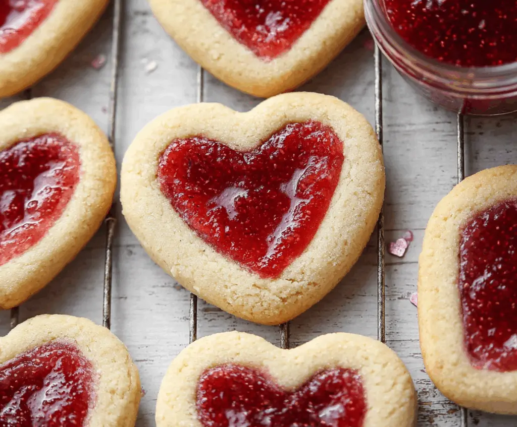 Heart Jam Valentine Cookies