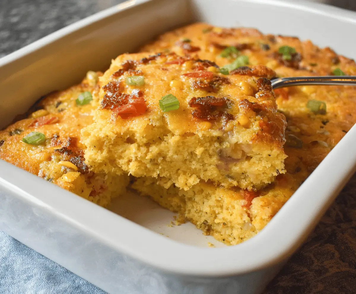 Easy Loaded Cornbread Casserole