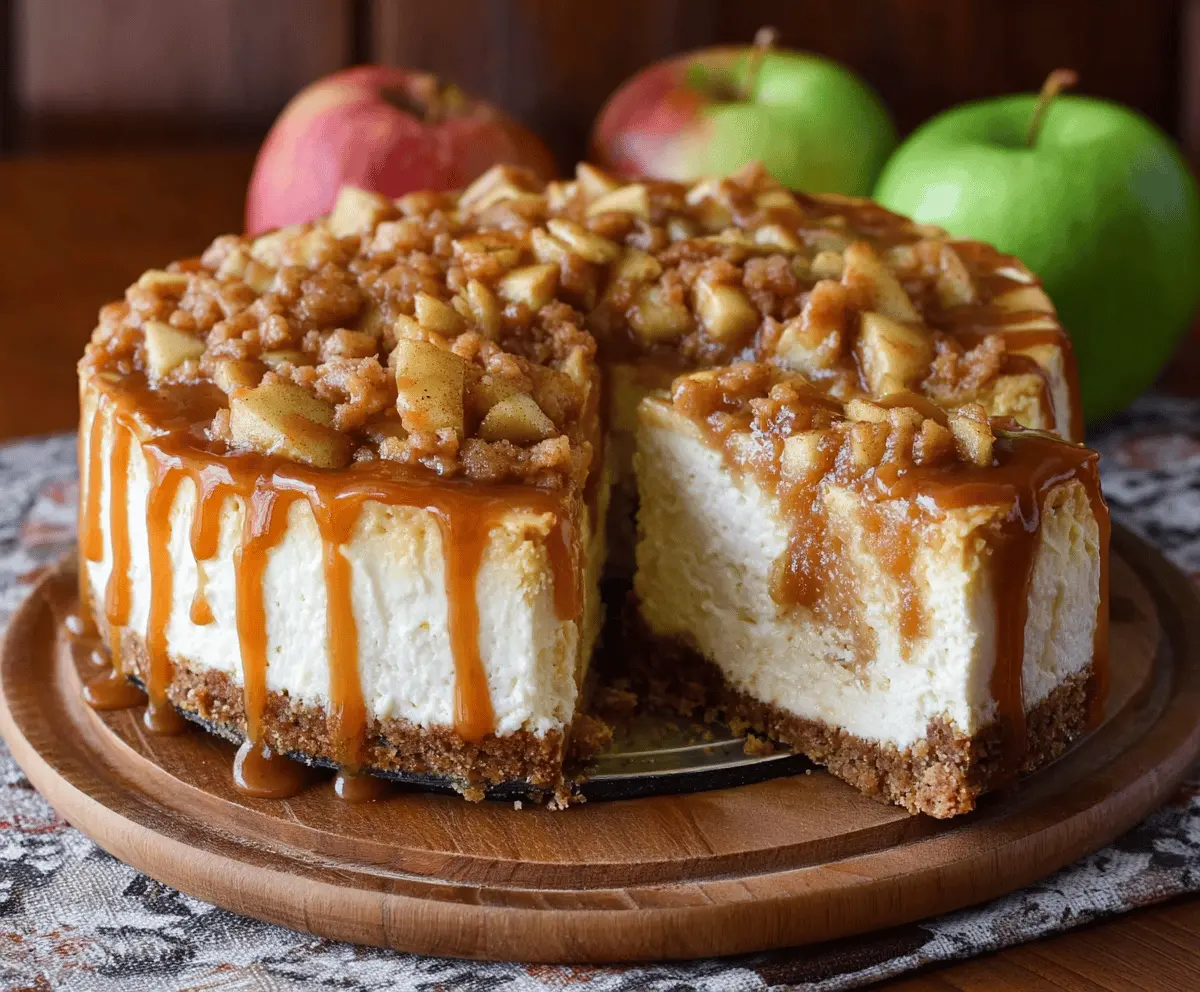 Salted Caramel Apple Pie Cheesecake