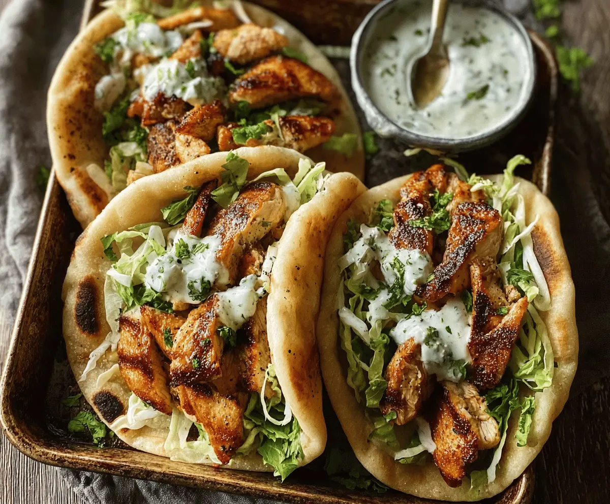 Easy Sheet Pan Chicken Pitas