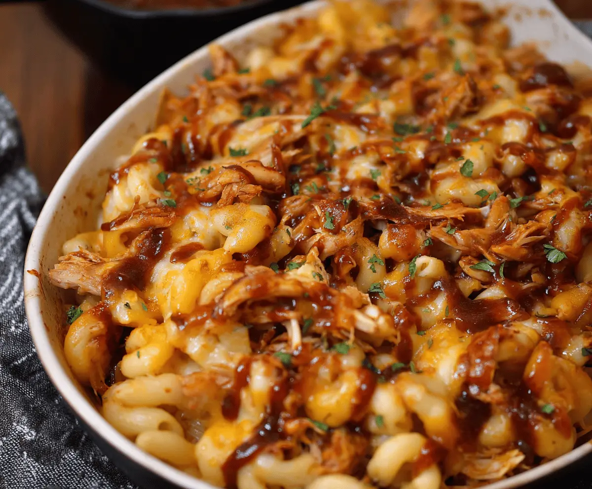 Creamy BBQ Chicken Mac Cheese