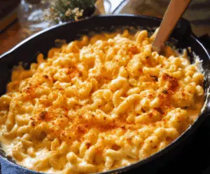 Creamy stovetop Gouda mac and cheese served in a bowl, showcasing rich cheese flavor and pasta texture.
