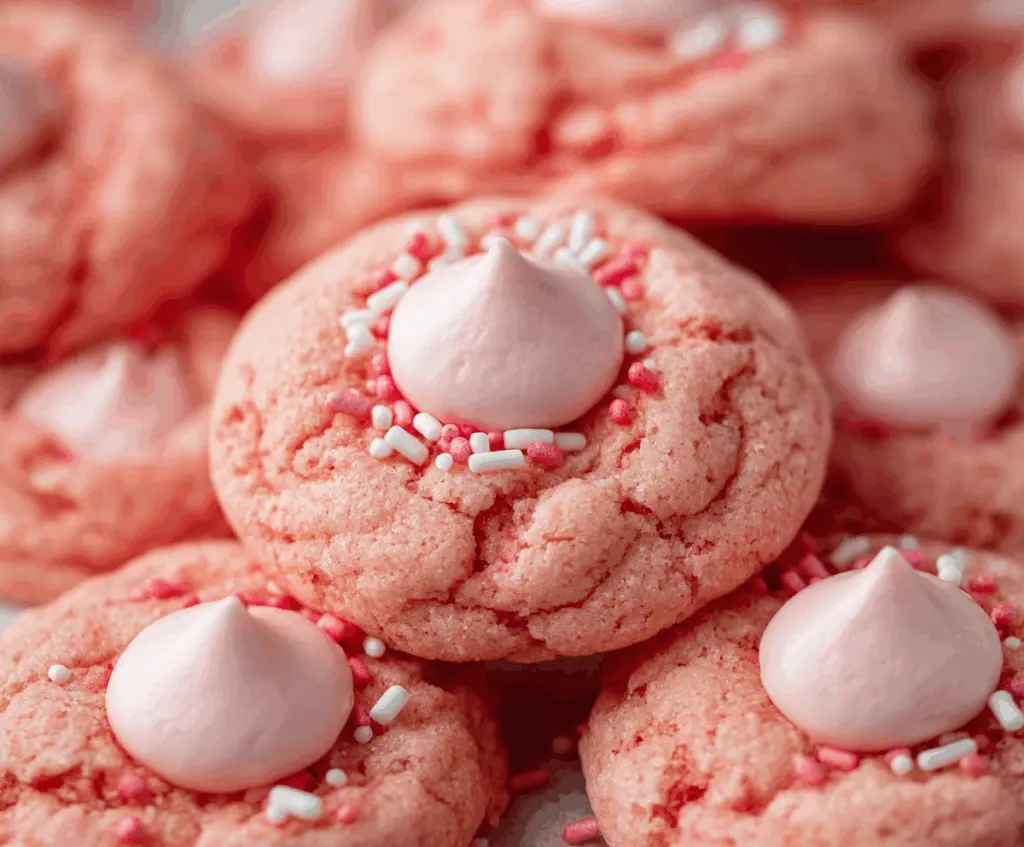 Strawberry Kiss Valentine Cookies