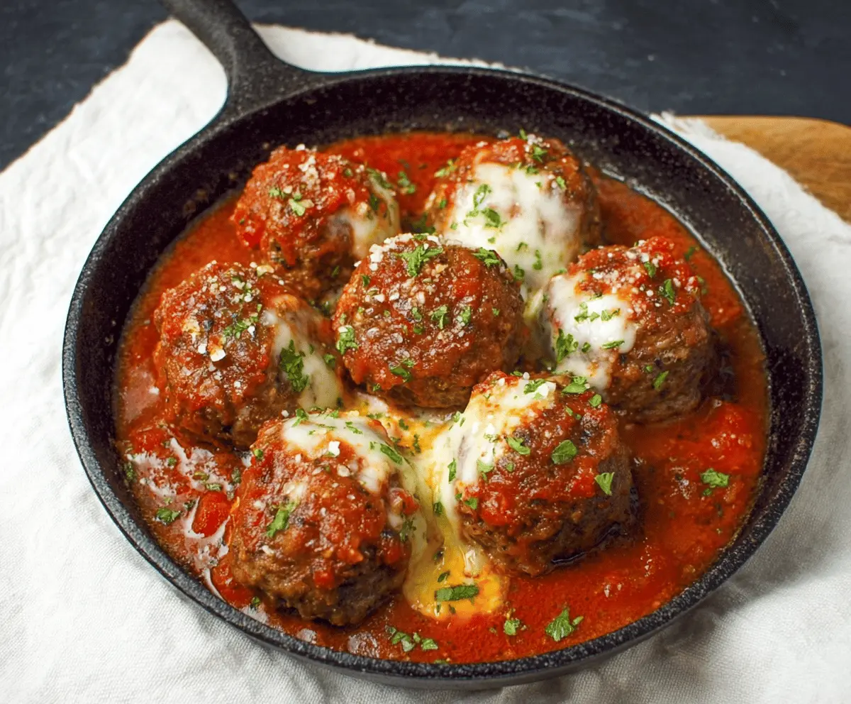 Stuffed Mozzarella Meatballs Recipe