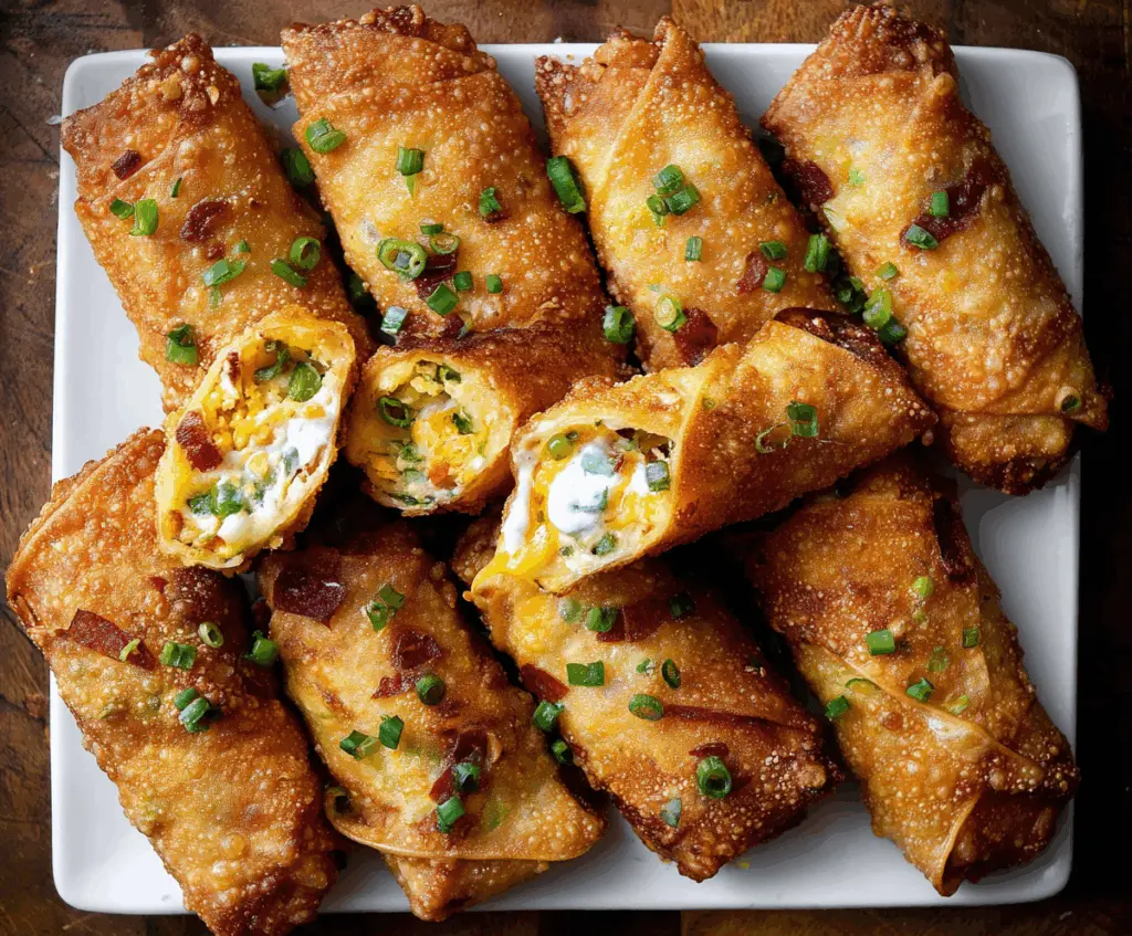 Delicious mini jalapeno popper egg rolls served as tasty finger food for parties.