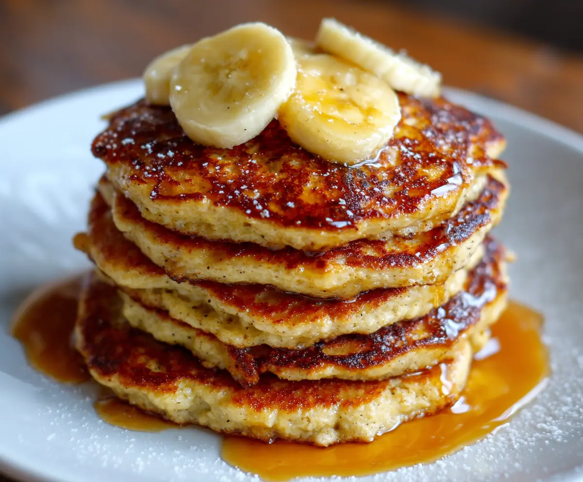 Easy 3 Ingredient Banana Oatmeal Pancakes