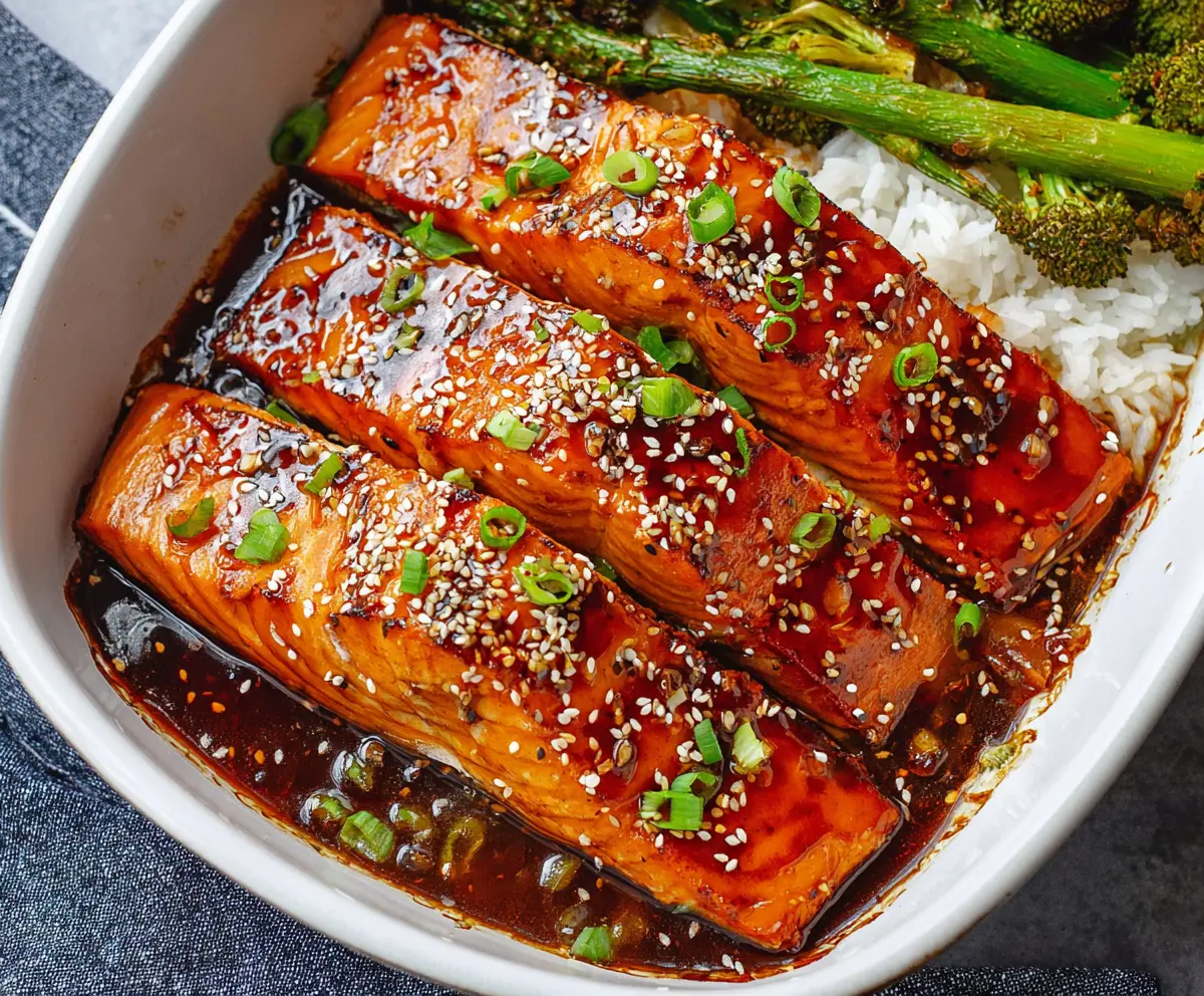 Easy Baked Teriyaki Salmon Dinner