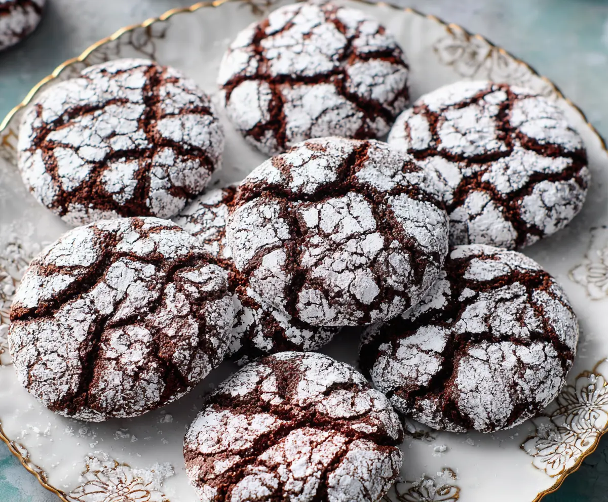 Easy Chocolate Crinkle Cookies Recipe