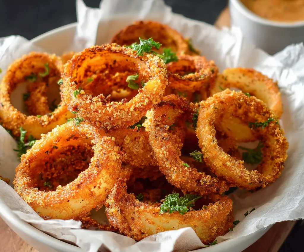 Crispy Keto Onion Rings : Low Carb Appetizers
