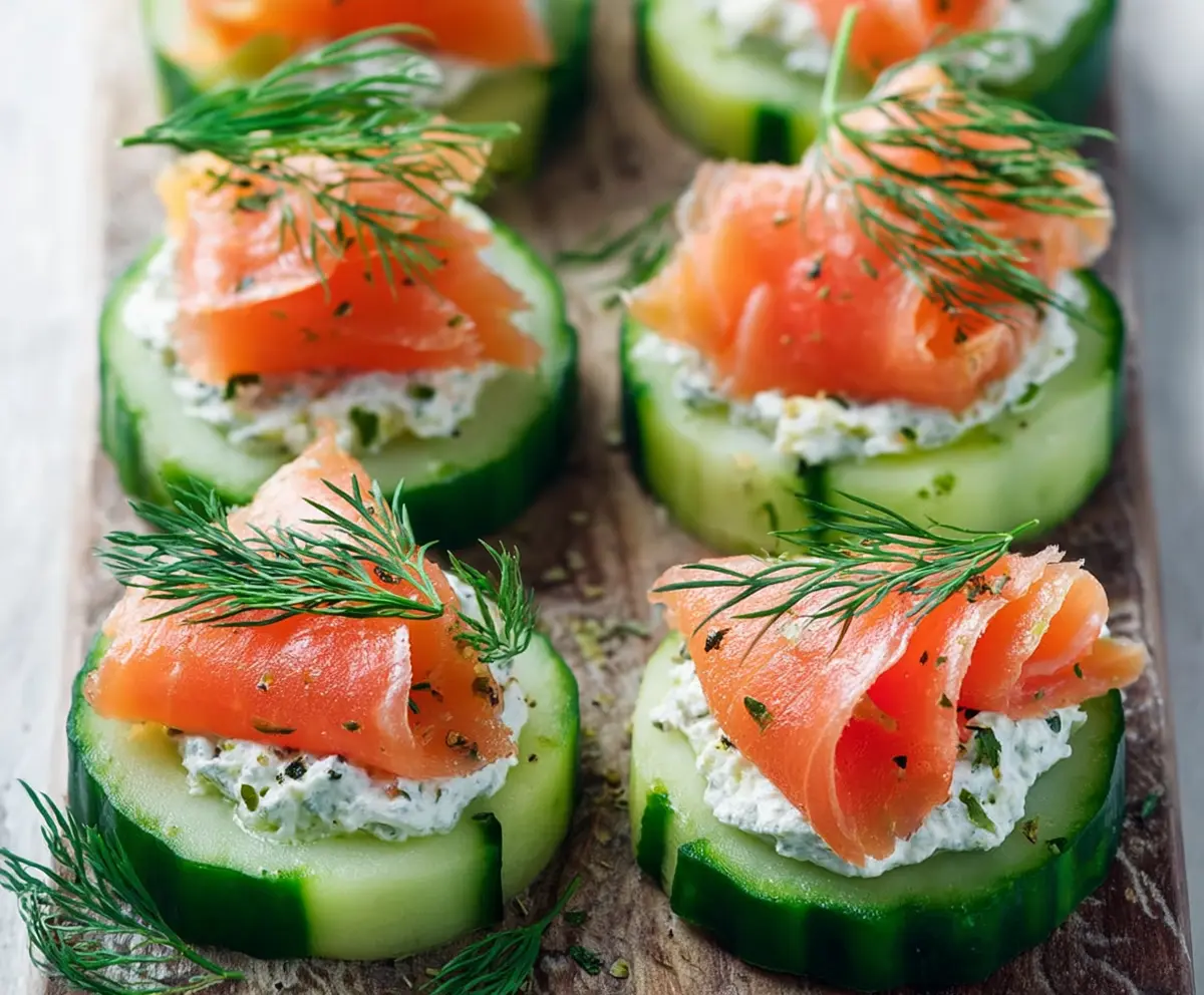 Easy Cucumber Bites with Smoked Salmon