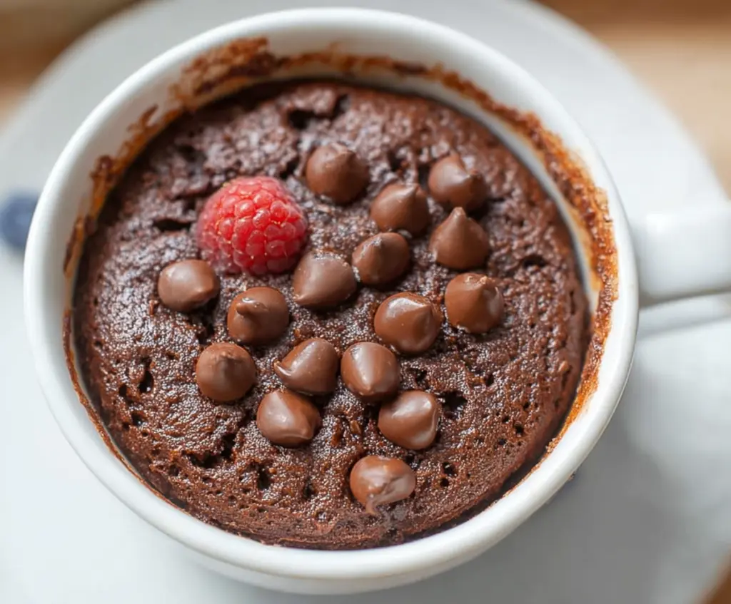 Healthy chocolate mug cake