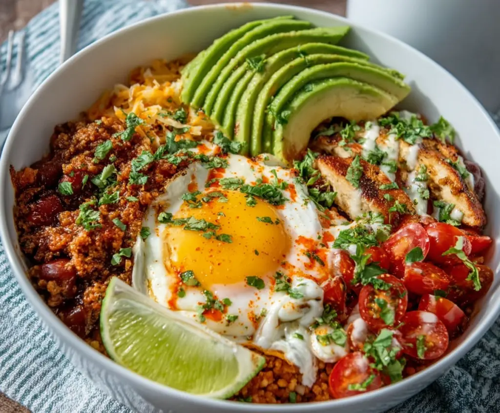 Low Carb Breakfast Burrito Bowl