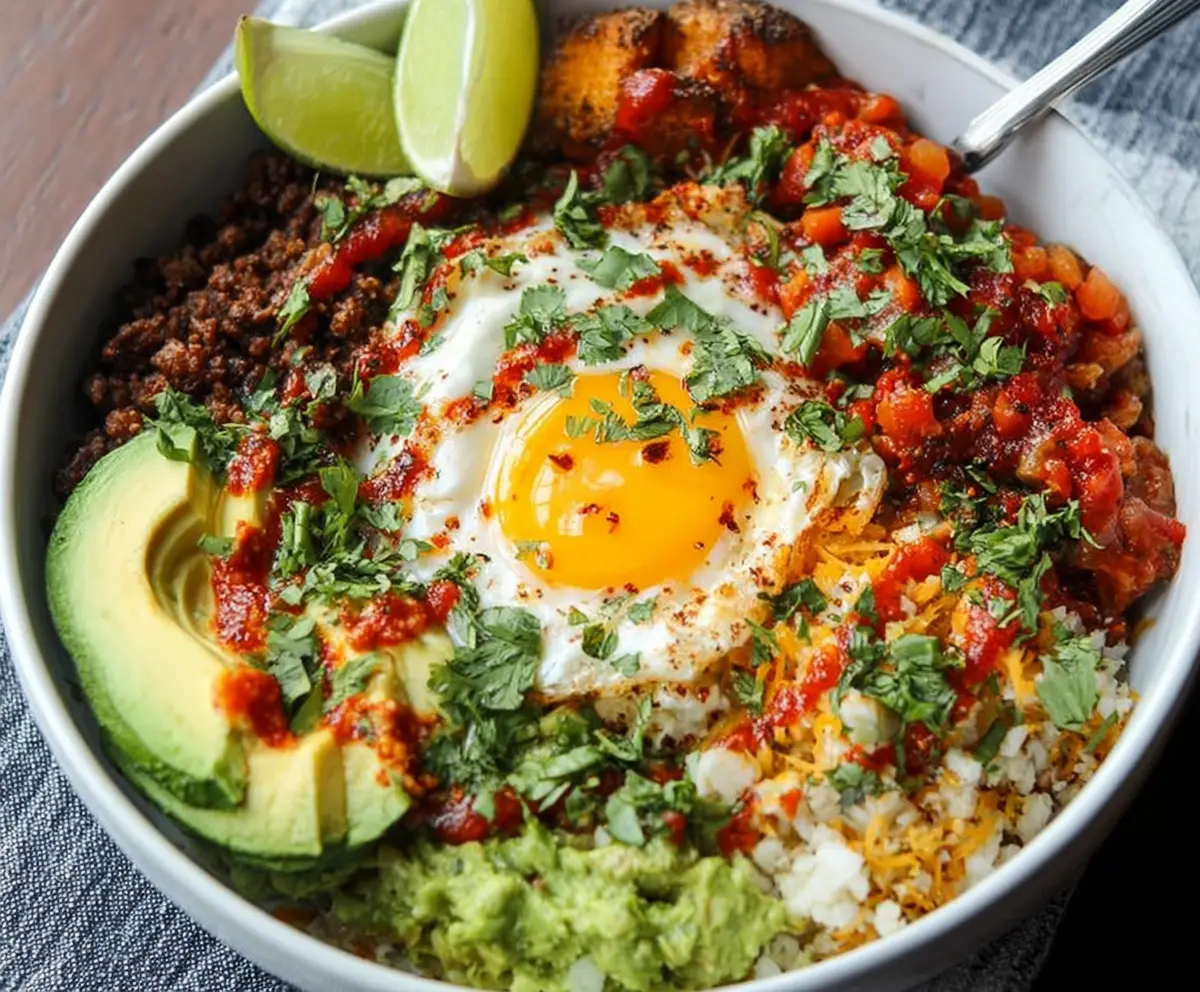 Easy Low Carb Breakfast Burrito Bowl