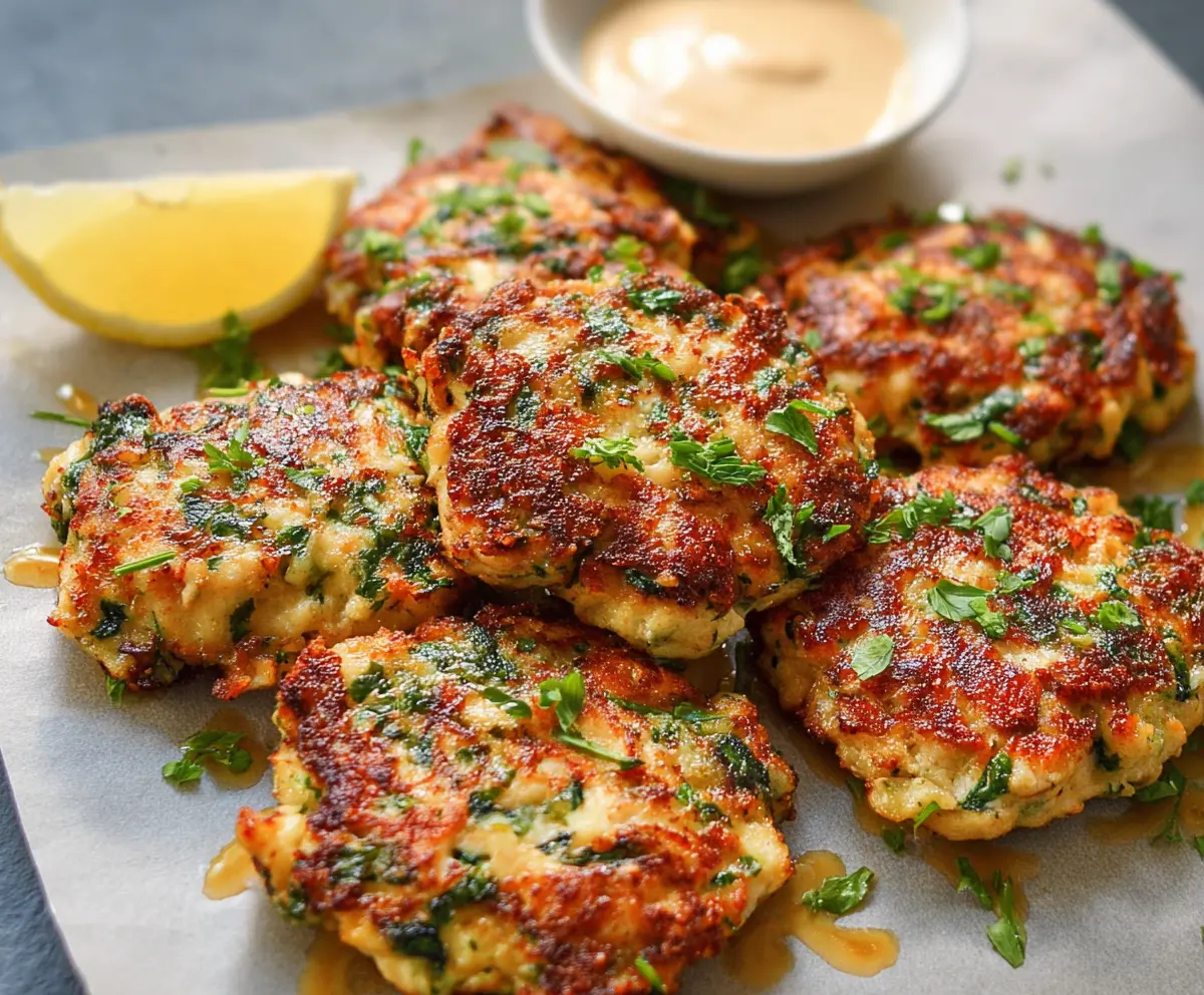 Easy Low Carb Cheesy Chicken Fritters