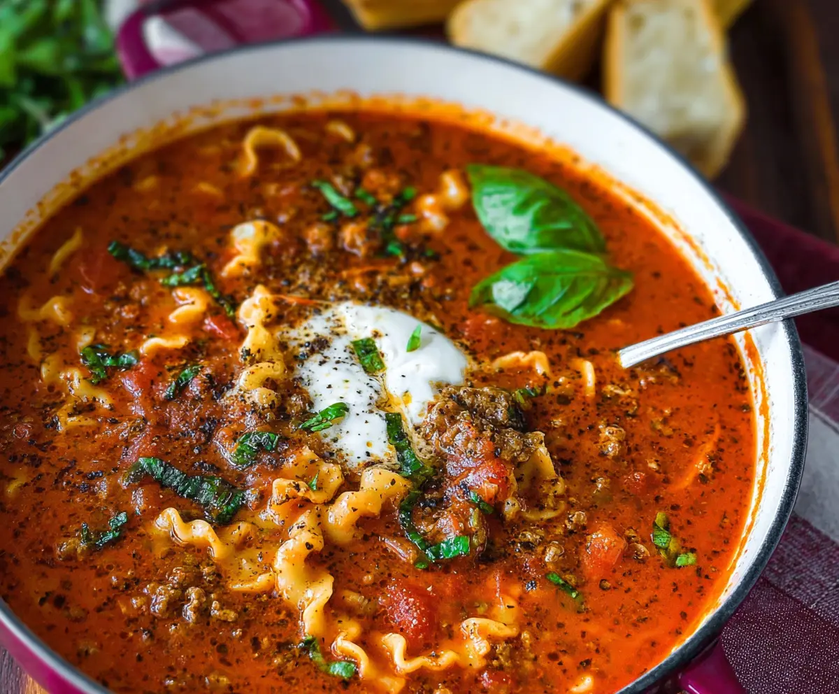Easy Quick Lasagna Soup Recipe