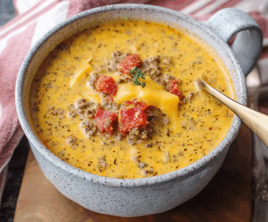 Rich Cheeseburger Soup