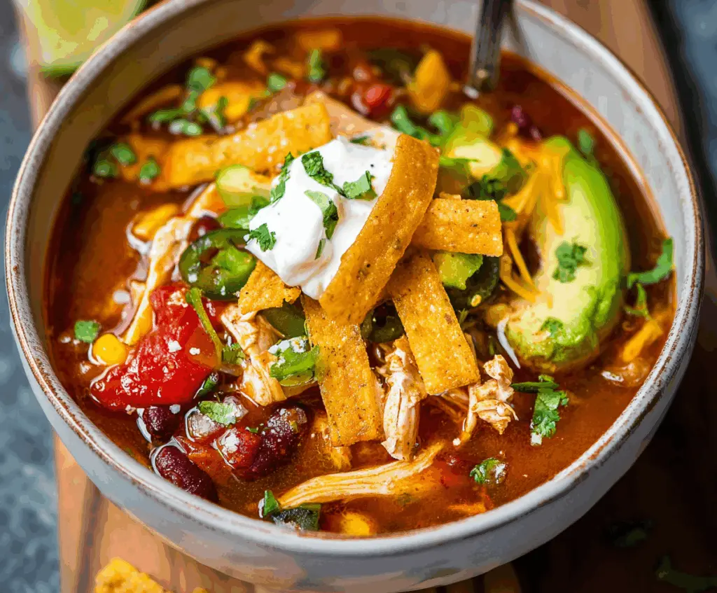 Savory Chicken Tortilla Soup