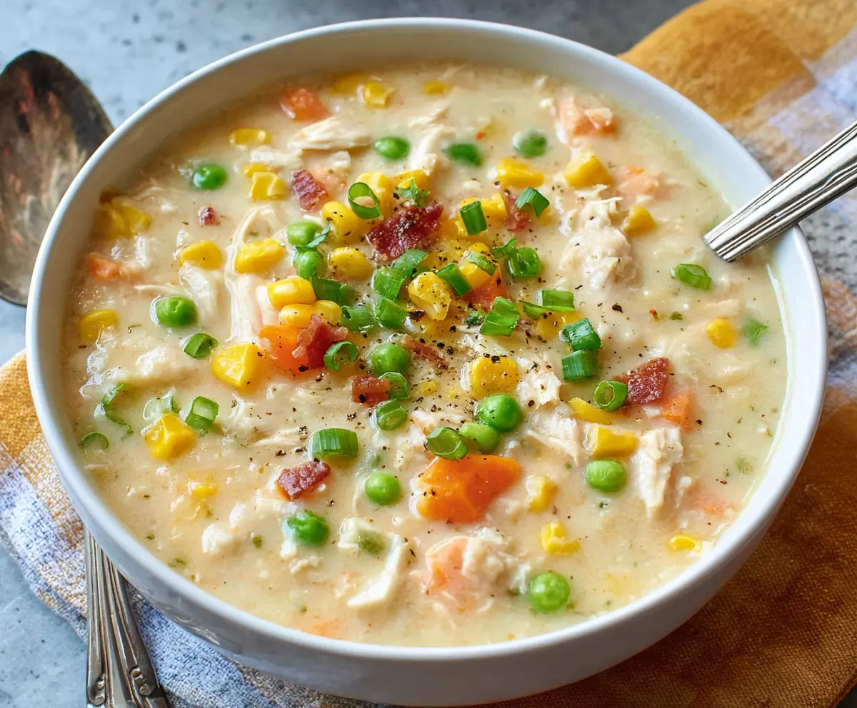 Easy Slow Cooker Chicken Corn Soup