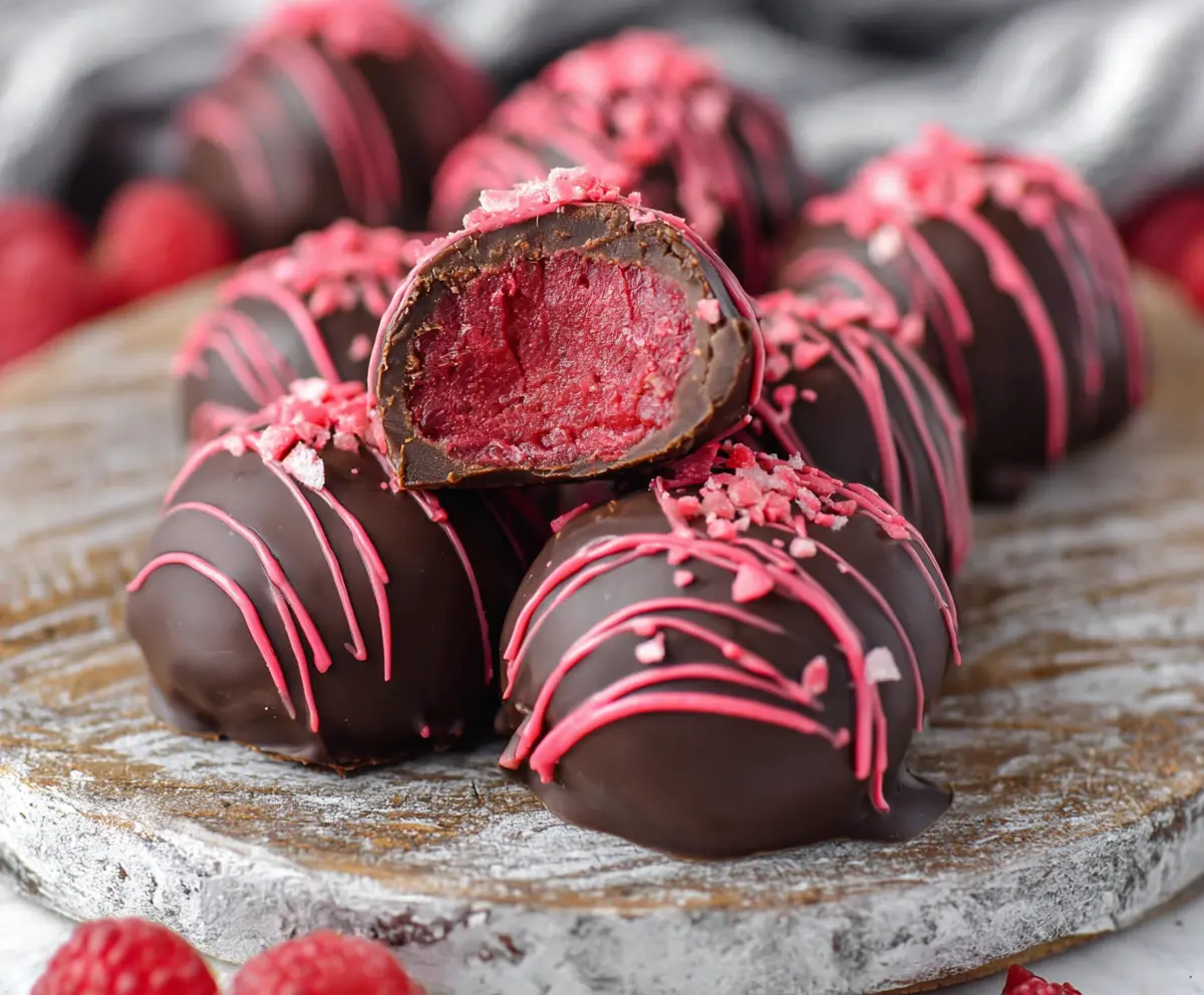 Decadent Chocolate Raspberry Truffles for Valentine's