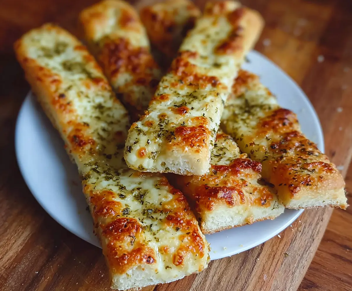 Crispy Cheesy Sourdough Breadsticks