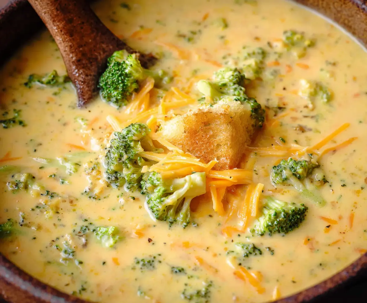 Easy Healthy Broccoli Cheddar Soup