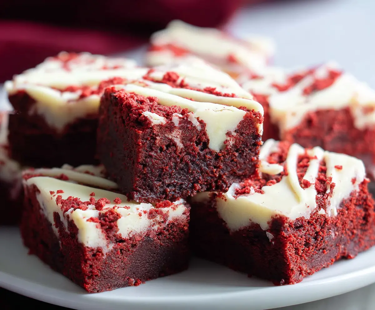 Fudgy Red Velvet Brownies Recipe