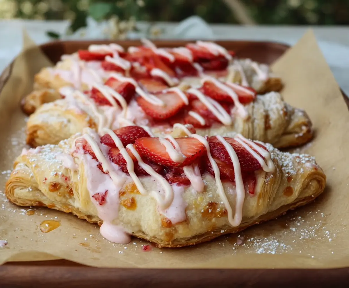 Easy Vegan Strawberry Cream Danish